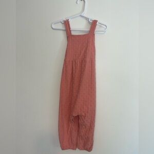 Joe Fresh Peach Textured Overalls